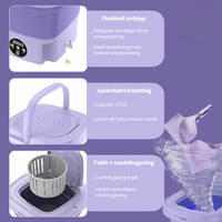 Hopfällbar mini-tvättmaskin miniatyr